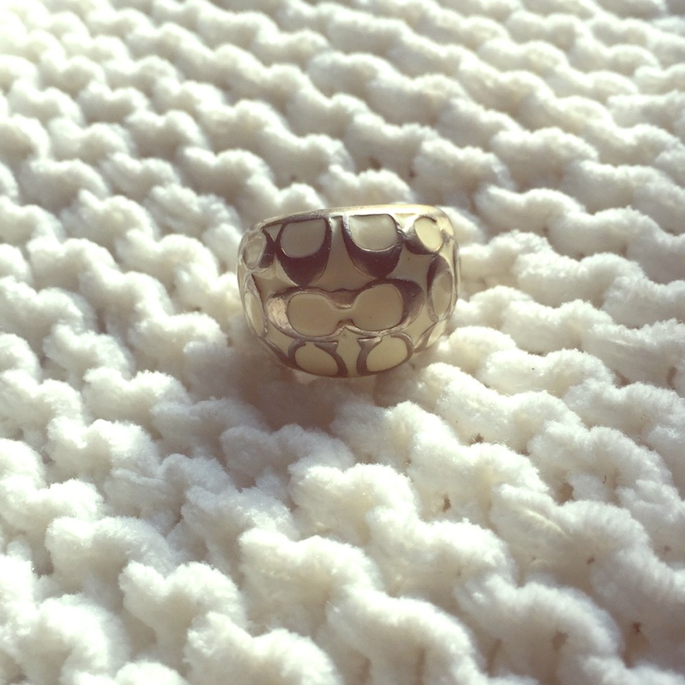 Authentic Coach ring, size 8